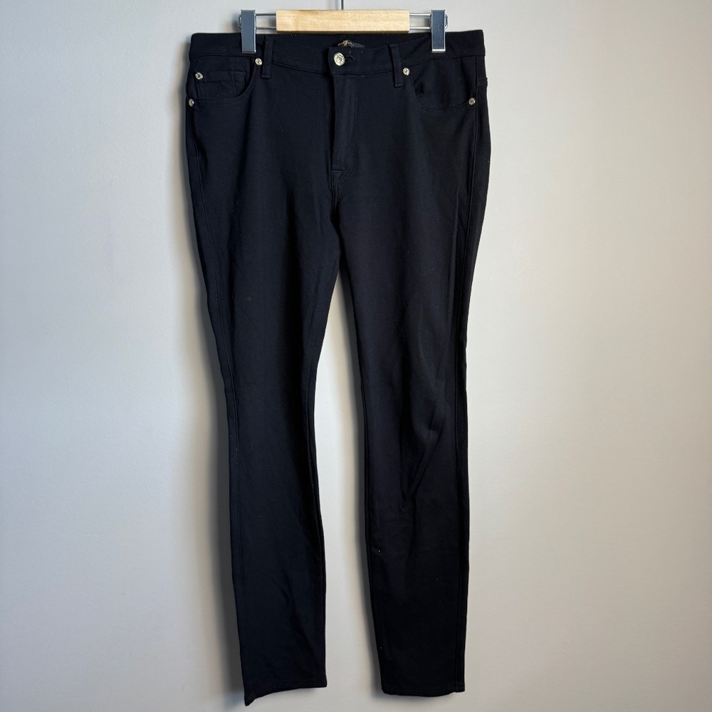 7 For All Mankind Women's 32 Jegging Jeans Black Stretch Summer Festival Casual